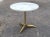 Beautiful Antique Art Deco style carrera marble and brass side table. Table is petite in size but packs a big design...