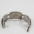 1950s French Designer Willy Silvered Bronze and Green Glass Link Bracelet For Sale - Image 5 of 8