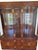 1980s Henredon Scene One Campaign Oak Breakfront China Cabinet Hutch Display Curio For Sale - Image 11 of 15
