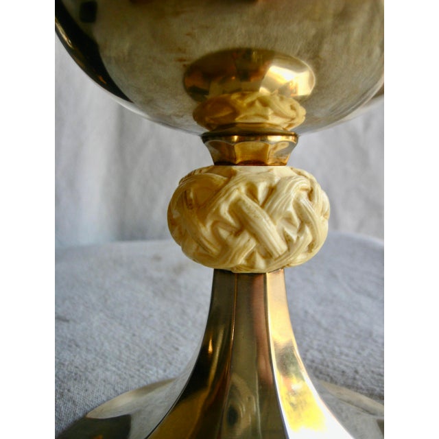 French Silver-Gilt Mid 20th Century Chalice in Box For Sale - Image 4 of 13