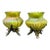 Early 20th Century Kralick Art Deco Glass Vases, Pair For Sale