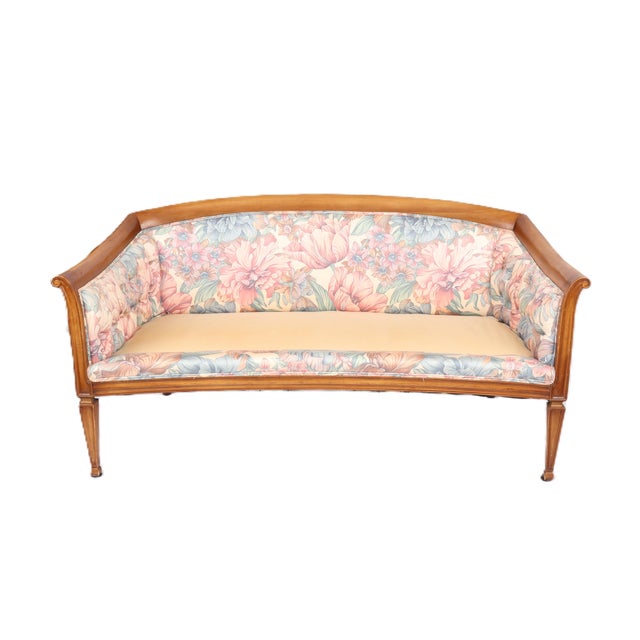 Vintage John Widdicomb French Directoire Style Settee For Sale - Image 9 of 10
