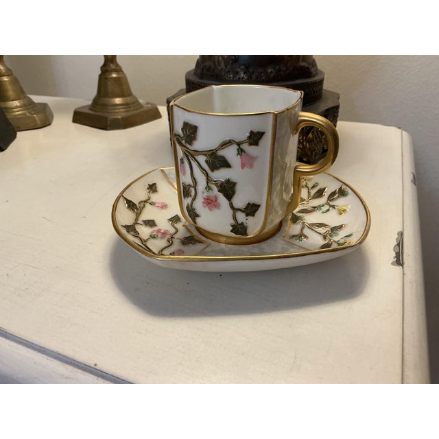 Late 19th Century Royal Worcester Teacup & Saucer For Sale - Image 12 of 12