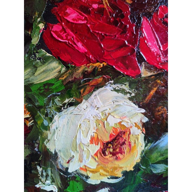Realism Iryna Dobrovinska Still Life Flowers Original Oil Painting Canvas Art For Sale - Image 3 of 4