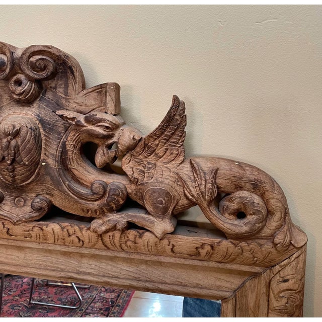Rustic European 1960s Mythological Chimera Wall Mirror For Sale - Image 3 of 12