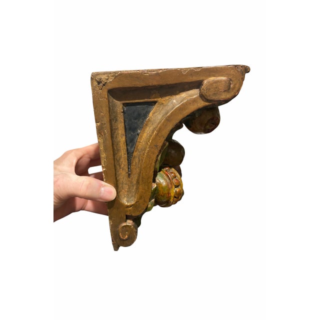 Victorian Ready to Hang Late 19th Century Barbola-Style Fruit Motif Decorative Corbel / Architectural Ornament – 9” For Sale - Image 3 of 18