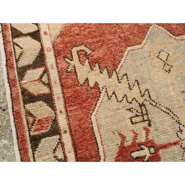 Rustic Galerie Shabab Collection Mid-20th Century Turkish Oushak Throw Rug For Sale - Image 3 of 6