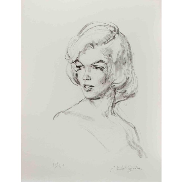 Just Marilyn is a black and white lithograph realized by Alejo Vidal-Quadras in the 20th century. Hand-signed by the...