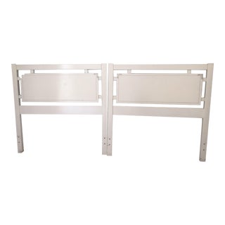 Vintage White Dixie Twin Bed Headboards - a Pair For Sale