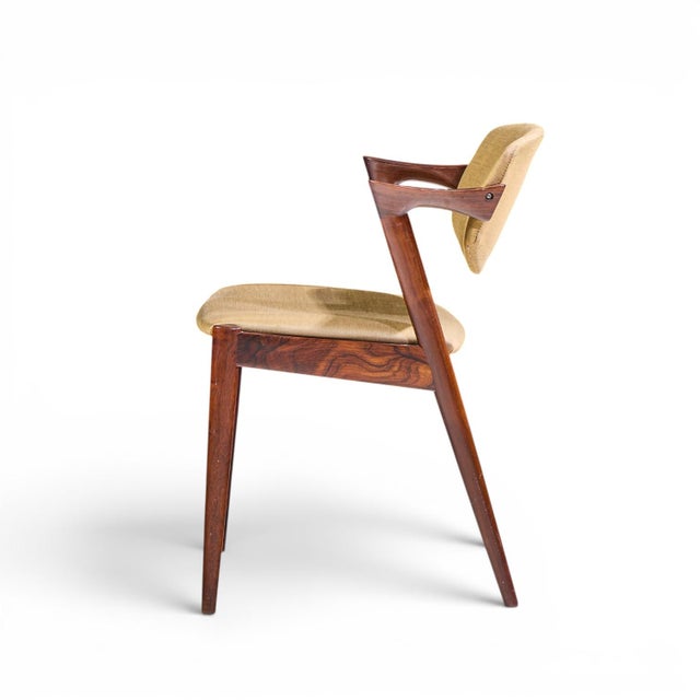 Kai Kristiansen Model 42 Mid Century Danish Rosewood Z Chairs - Set of 4 For Sale - Image 9 of 10