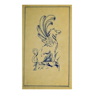 1920s Griffin Architectural Drawing For Sale