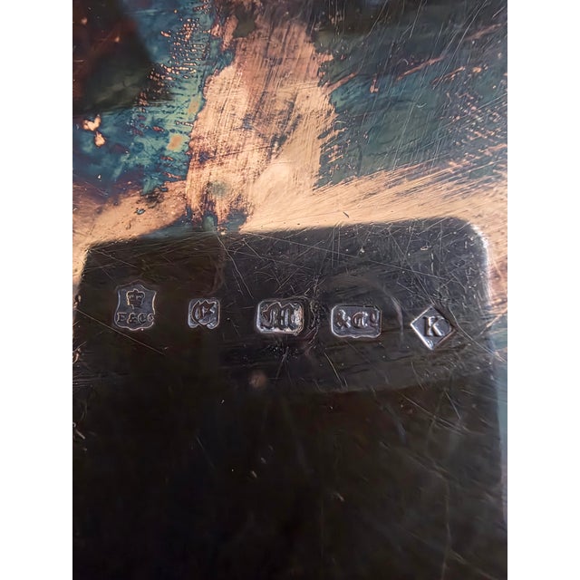 Mid 19th Century Beautiful Antique Elkington Silverplated Round Tray For Sale - Image 5 of 6