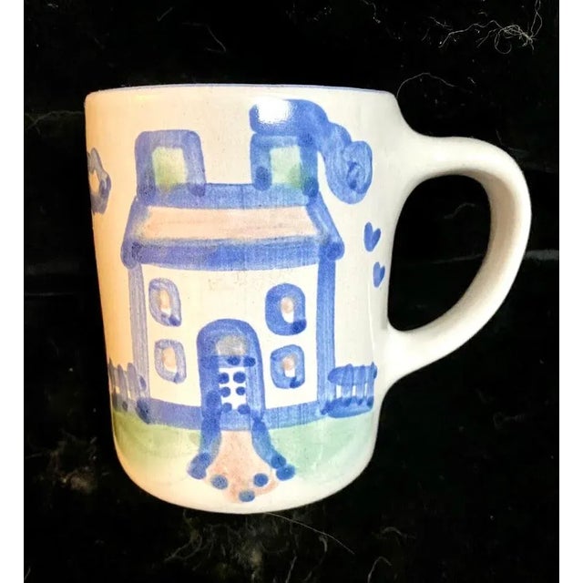 1950s Vintage M.A.Hadley Hand Painted House and Ship Mug For Sale - Image 5 of 5