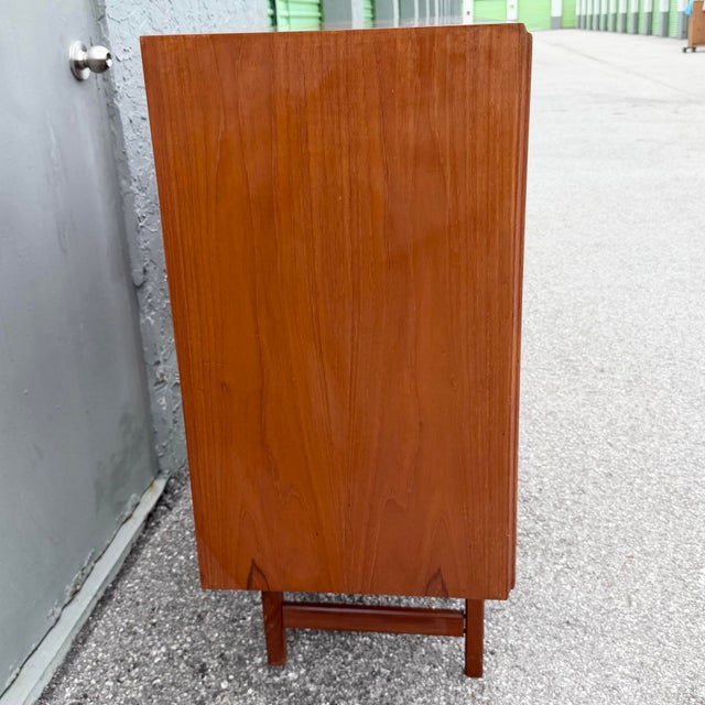 Wood Vintage Mid Century Modern Scandinavian Teak Credenza For Sale - Image 7 of 12