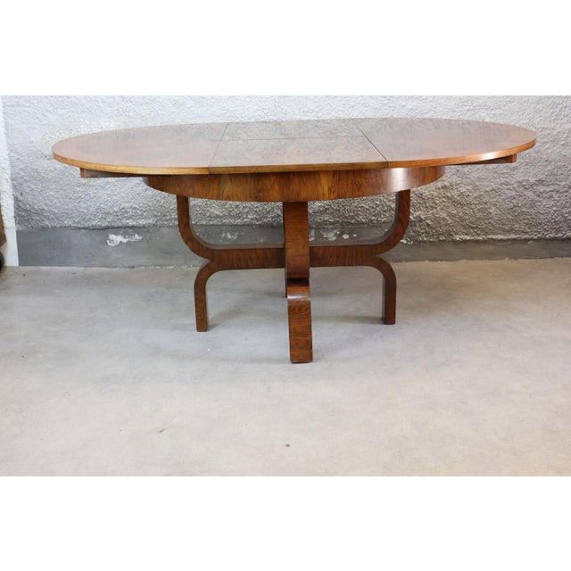 1920s Art Deco Dining Table with Chairs by Jindřich Halabala for Up Závody, 1920s, Set of 5 For Sale - Image 5 of 18