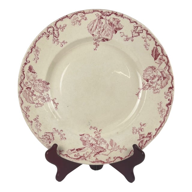 Round Fontainebleau Dish in Ironstone from KG Lunéville, 1890s For Sale