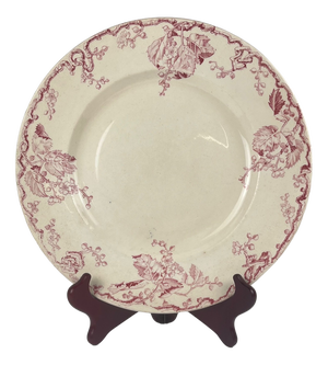 Round Fontainebleau Dish in Ironstone from KG Lunéville, 1890s