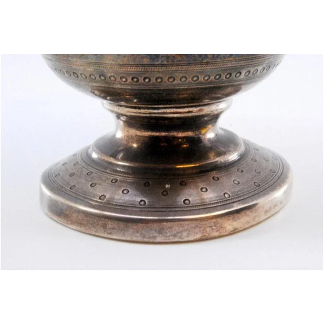 Silver Brushed Silver Chalice with Asymmetrical Motifs For Sale - Image 8 of 10
