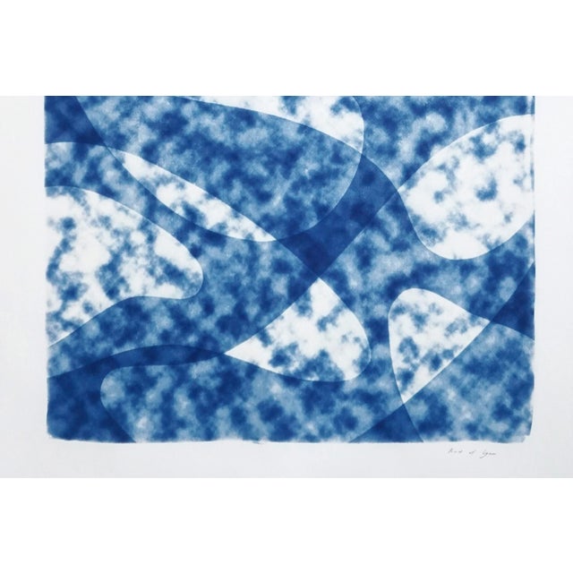 Mid-Century Modern "Looking Up at the Clouds" Contemporary Abstract Monotype in Watercolor Paper For Sale - Image 3 of 8