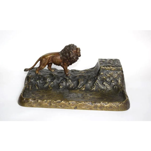 Metal Desk Shelf in Bronze, 1910 For Sale - Image 7 of 7