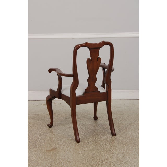 1980s Set of 6 Henkel Harris Model 110 Cherry Dining Room Chairs For Sale - Image 5 of 16