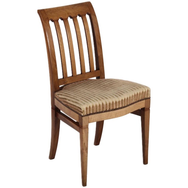 Antique Biedermeier Chairs in Walnut, 1820, Set of 4 For Sale - Image 10 of 18