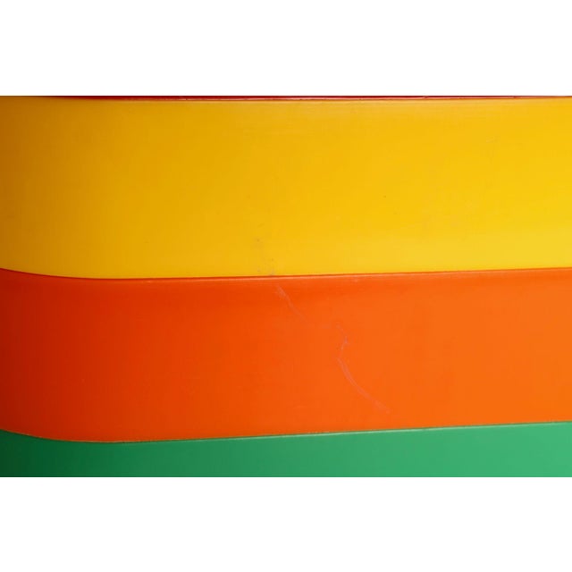 Mid Century Mexican Modern Stacking Rainbow Picnic Tray Set by Pymsa For Sale - Image 10 of 14