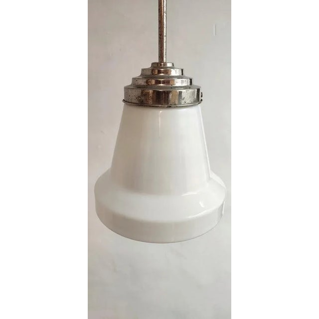 Silver Art Nouveu Ceiling Lamp, Spain, 1930s For Sale - Image 8 of 9