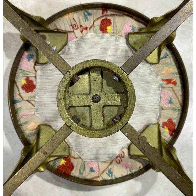Vintage Brass Suzani Foot Stool For Sale - Image 11 of 13