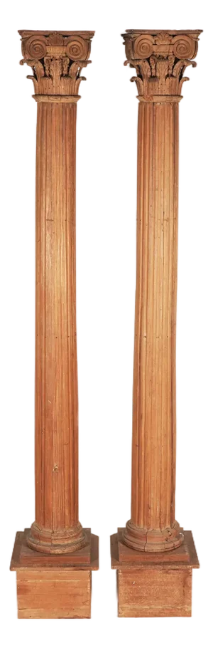 Antique Corinthian Columns, 1700s, Set of 2