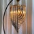 Out of this world clear murano curved crystal glass with black stripes chandelier by paolo venini. There is no need to...
