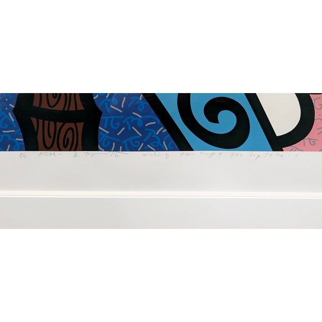 Romero Britto Romero Britto, Home (Large Custom Framed Hand Signed Serigraph), 1995 For Sale - Image 4 of 4