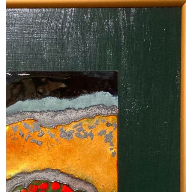 Metal "Pebble Beach" Original Painting, Framed For Sale - Image 7 of 7