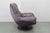 Italian Dark Purple Leather Swivel Lounge Chair, 1980s For Sale - Image 10 of 18