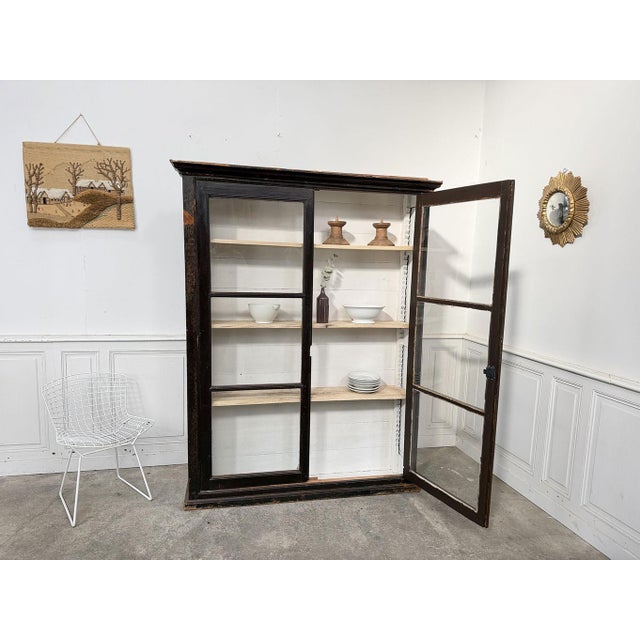 Antique Fir Wood Bookcase, 1890s For Sale - Image 9 of 10