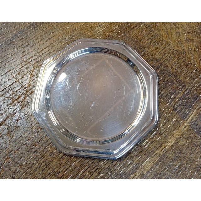Silver-Plated Metal Bottle Coaster with Villars Pattern from Christofle For Sale - Image 5 of 5