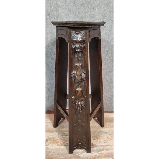 Small Renaissance-Style Carved Wooden Stand For Sale - Image 3 of 7