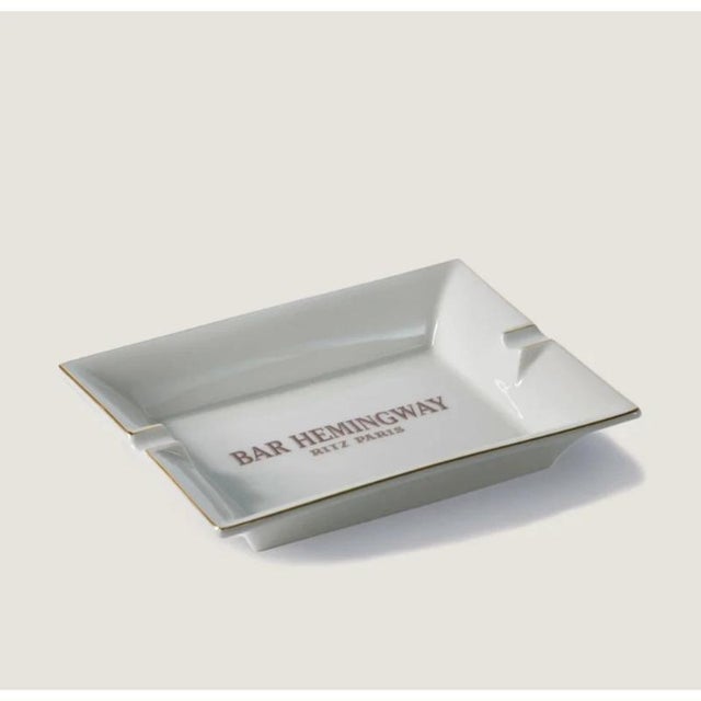 Sz: 6 1/4" x 7 3/4" x 1 3/8"D Stamped: 15, Place Vendome Porcelaine Deshoulieres France "The (smallest) Bar in the world...