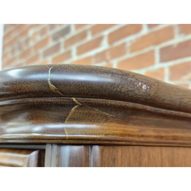 Luxury Vintage Japanese Wardrobe Cabinet – Mirrored Interior, Modular Shelves, and Original Hardware For Sale - Image 15 of 16