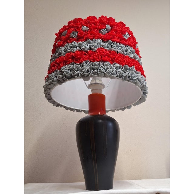 Vintage Belgian Table Lamp with Ceramic Base from Lamplove, 1950s For Sale - Image 9 of 11