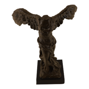Vintage Bronze Winged Victory of Samothrace Sculpture