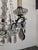 Crystal Chandelier with Bronze Frame and Baluster Stem For Sale - Image 5 of 7