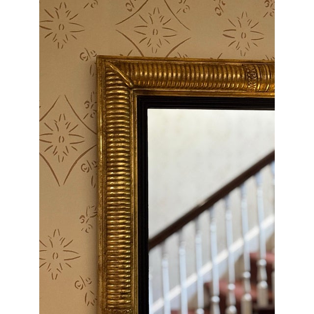 Large English Regency Style Gilt Wood Pier Glass Wall Mirror For Sale - Image 4 of 6