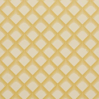 Sample - Schumacher x Neisha Crosland Maize Wallpaper in Mustard For Sale