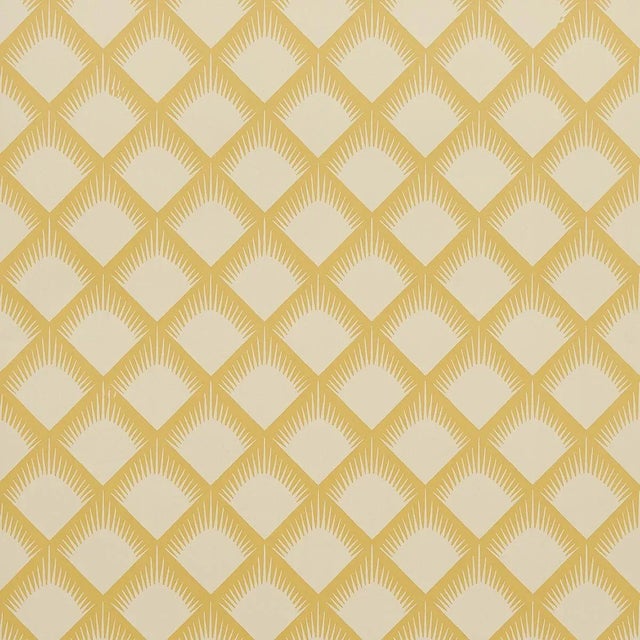 Sample - Schumacher x Neisha Crosland Maize Wallpaper in Mustard For Sale