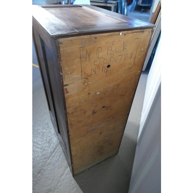 19th Century Heavy Bankers Drawers and Safe Cupboard Pedestal For Sale - Image 10 of 13