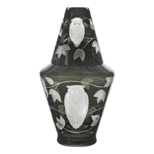 ARTEL Night Owl Bedside Decanter in Smoke - 2 Pieces For Sale