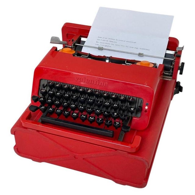 Valentine Typewriter with Hardcover by Ettore Sottsass / Perry A. King for Olivetti For Sale - Image 10 of 10