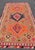Measures: 5'3 x 11'0 Antique Persian Kilim with Bold Geometric Medallions With Red and Orange 5'3 x11. Keivan Woven Arts/...