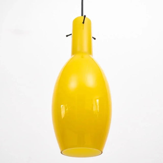Mid-Century Modern Suspension Lamp in Glass, Italy, 1970s For Sale - Image 3 of 5